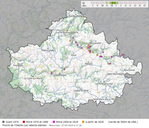 répartition en Brie des Morin - Adscita statices